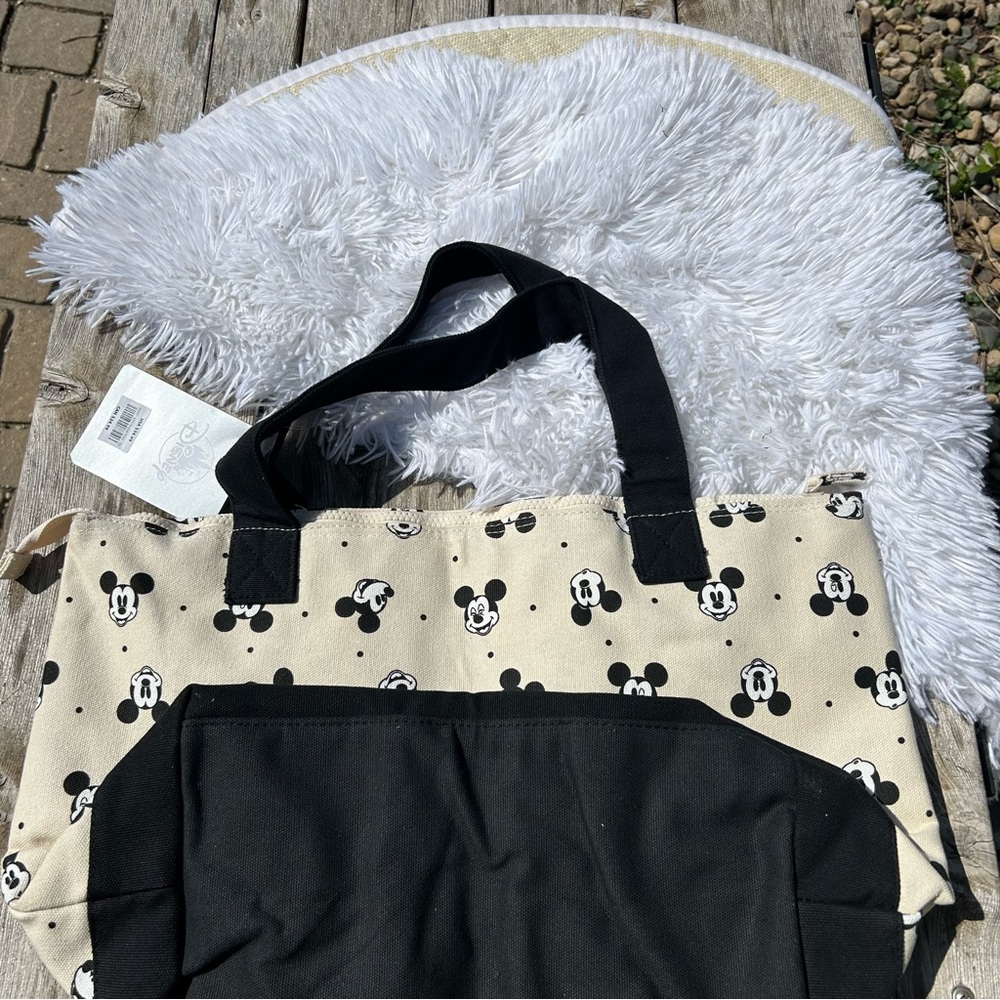 Disney Mickey Mouse Face Expressions Cotton Canvas Tote Bag - New with tags! - Picture 11 of 16